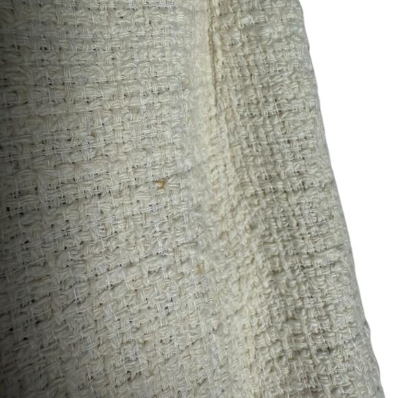 MaxMara Weekend Cream Tweed A-Line Knee Length Skirt Size 8 - Picture 6 of 10